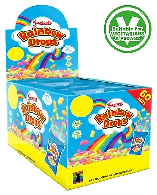Swizzles Rainbow Drops 60 Packs Full Box  -Children Party Treat-Memory Lane • £12.95