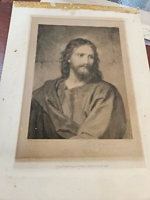 Vintage  Jesus Print By H. Hoffman Unframed  • $9.99