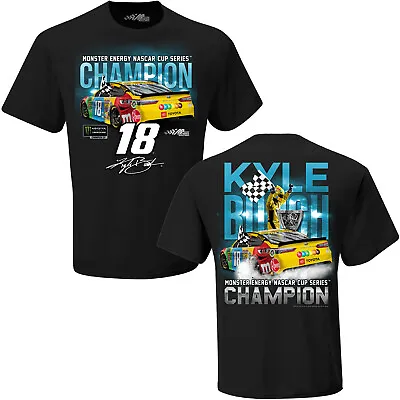 Kyle Busch 2019 CFS #18 M&M's Monster Energy Series Champion Victory Tee FREE • $27.99