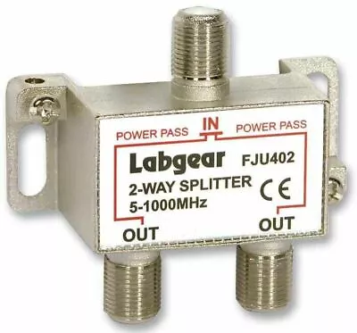 LABGEAR - UHF 2-Way Splitter Power Pass Both Ports 5-1000MHz • £12.60