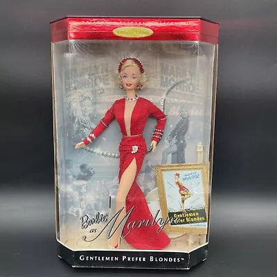 Mattle 17452 Barbie -MARILYN MONROE Gentlemen Prefer Blondes RED DRESS 1997 NIB • $91.01