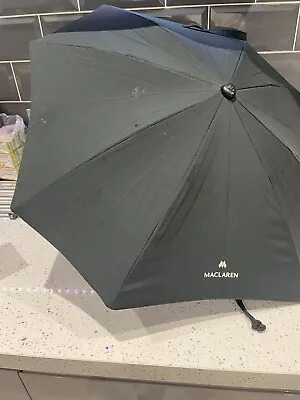 £14.99 • Buy Maclaren Baby Pushchair Pram Black Parasol Sunshade Umbrella In Bag