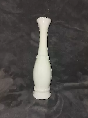 Vintage White Milk Glass Bud Vase 10.5 Inches Tall • $6