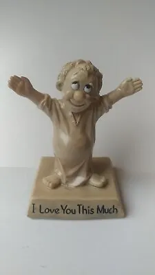 VTG I LOVE YOU THIS MUCH 1968 Figurine Statue By Russ Berrie 5” • $9.99