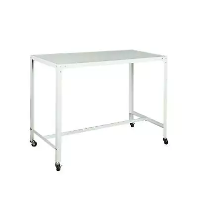 FORET Computer Desk Office PC Laptop Table Study Workstation Home White Metal • $85.99