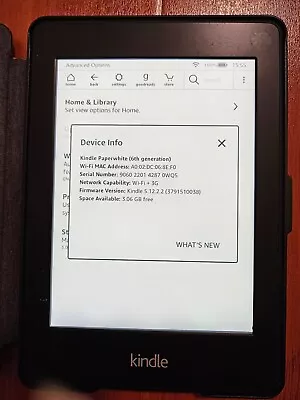 Amazon Kindle Paperwhite (6th Generation) 3GB Wi-Fi + 3G 6in With Purple Case • $97