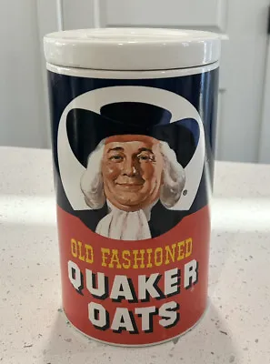 Vintage Old Fashioned Quaker Oats Ceramic Cookie Jar Canister W/ Lid Regal China • $33