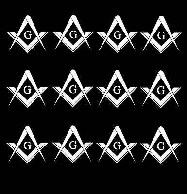 Freemason Mason Masonic Pack Lot Vinyl Decal Sticker 2  Inches Each • $6.99