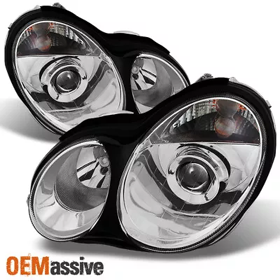 Fit 01-05 Benz W203 C-Class 4Dr Sedan Halogen Projector Headlights Replacement • $57.88