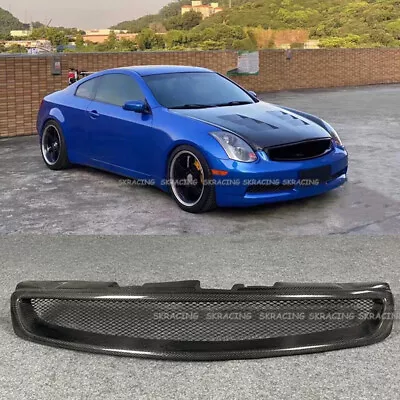 Fit For 2003-2007 Infiniti G G35 2Dr Coupe Carbon Fiber Front Bumper Mesh Grille • $203