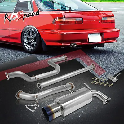 Burnt Tip Stainless Steel Racing Catback Exhaust System 90-93 Integra Da9 Db B18 • $161.98