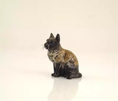 Franz Bergmann Vienna Sitting SIAM CAT Bronze Cold Painted Bergman Brass Austria • $124.99