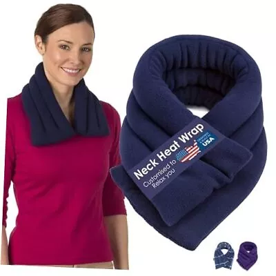  Microwave Heating Pad Microwavable Heated Neck And Shoulder Wrap Navy Blue • $35.05