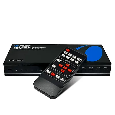 Ultra HD 4K Quad Multi-Viewer 4x1 HDMI Seamless Switch (UHD-401MV) • $199.99