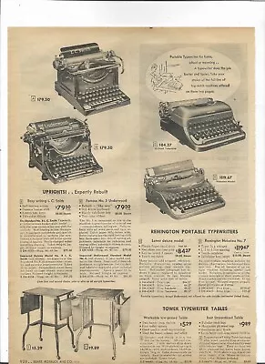 $22.95 • Buy 1948 Sears Catalog Ad Page L.C. SMITH REMINGTON TYPEWRITER TABLE TOWER SAFE BOX