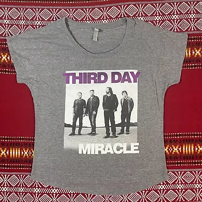 Miracle Shirt Womens M Gray Christian Rock Third Day Album • $12.99