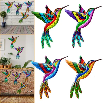 £13.29 • Buy 4x Metal Hummingbird Hanging Sculpture Garden Yard Decor Iron Bird Home Wall Art