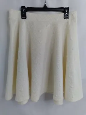 Mickey Mouse Skirt Womens Small Ivory Flair High Waist Short Disney Polyester • $28.99