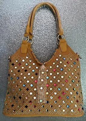 Ladies Fancy Mirror Multi-Colour Mosaic Shoulder Handbag • £29.99