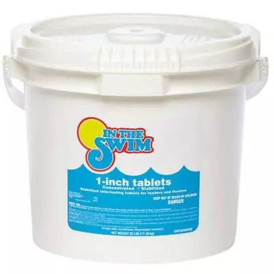 In The Swim 1 Inch Stabilized Chlorine Tablets For Sanitizing Pools 25 Pounds • $153.38