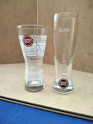 £5 • Buy Portugal Super Bock Half Pint Beer Glasses X 2