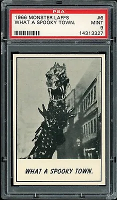 1966 Monster Laffs #6 What A Spooky Town PSA 9 • $55