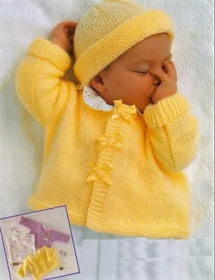 £1.99 • Buy Baby Girls Easy Jacket Cardigan Sweater Waistcoat KNITTING PATTERN DK 18 - 22 