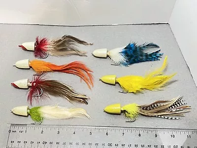 Vintage Feathered Wood Saltwater Large Jig Lures • $34.95