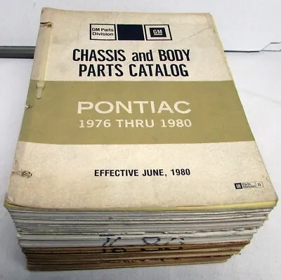 1976-1980 Pontiac Chassis Body Parts Book & Illustration Catalog Firebird LeMans • $213.53