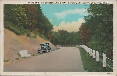 Postcard Scene On US 6 Roosevelt Highway Between Mt Jewett And Smethport PA  • $20.04