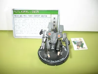 =Mechwarrior CLAN WOLF STRIKE  Gray Hunter  Wulfen 091 With Card 48 = • $33