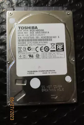 Toshiba MQ01ABD050 500GBInternal5400 RPM2.5 Inch Hard Drive • £9