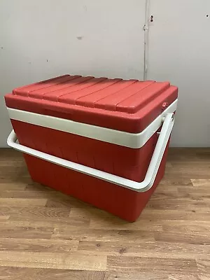 Vintage Cooler Picnic Box Camping Party Garden Party  4305 Red & White • £14.99