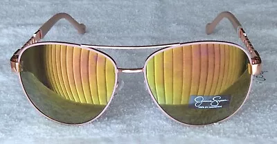 Jessica Simpson Aviator Chain Link Sunglasses Rose Gold Rose/Mirror J5359 RGDRS • $29.99