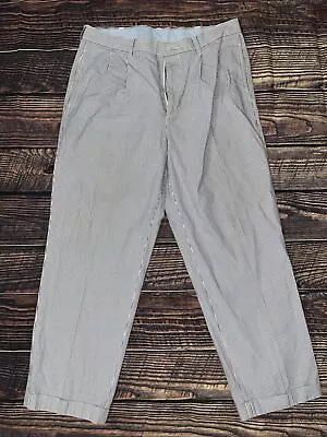 Brooks Brothers 346 Classic Pleated  Seersucker Men's Pants 36x30 Excellent • $32.49