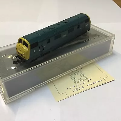 Model Railway N Gauge.    Trix.     Blue Warship.  D823. “Hermes”. • £45