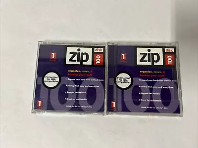 Lot Of 2  IOmega Zip Disk 100 USED 100MB Storage Capacity • $7.99