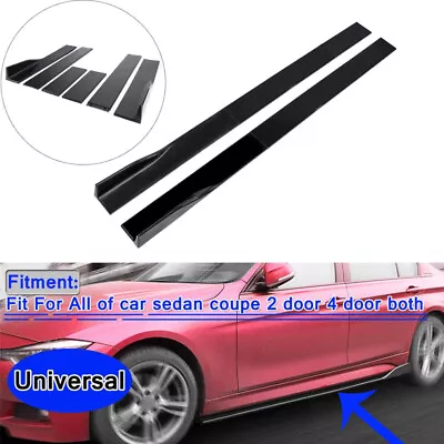 For Infiniti G35 Coupe Gloss Black 78.7  2m Side Skirts Splitter Winglet Lip • $41.99