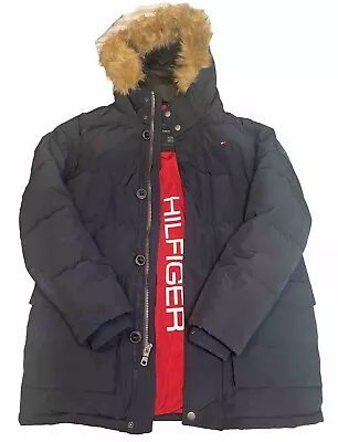 NWOT Tommy Hilfiger Men's Arctic Snorkel Bomber Jacket Black Medium • $40