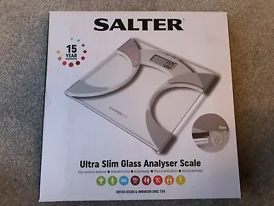 Salter Ultra Slim Analyser Bathroom Scale Digital  Slim Tough Glass • £12.99