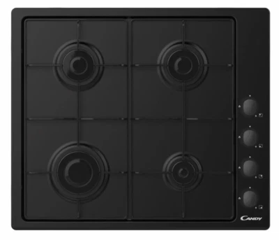 £89.99 • Buy Candy CHW6LBB - 60cm 4 Burner Gas Hob With Easy Clean Pan Supports - Black