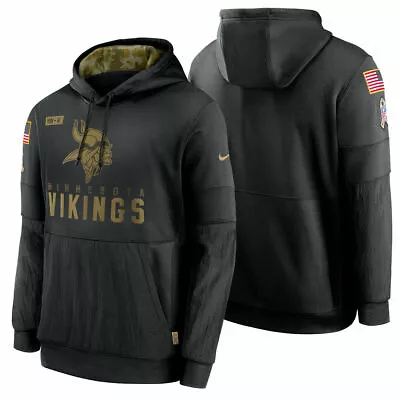 AUTHENTIC Nike Minnesota Vikings Men's NFL Salute To Service Hoodie Black NEW • $159.99