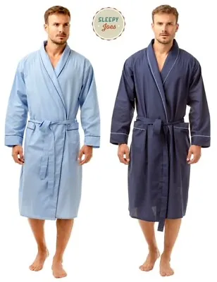 Mens Plain Poly Cotton Hospital Home Dressing Night Gown Size S To 2XL Nightwear • £18.99