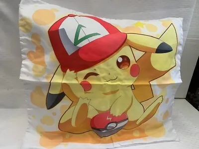 Pikachu In  Hat Pokémon   Decoration  Pillow Case 45cm X 45cm • $20.55