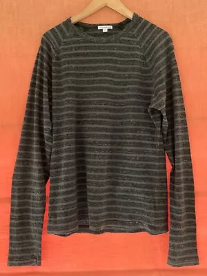 £10 • Buy James Perse Men’s Long Sleeve Striped T-shirt Size 2