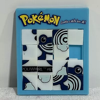 Vintage Pokemon “Gotta Catch’em All” Sliding Slide Puzzle POLIWHIRL #61 • $15.99