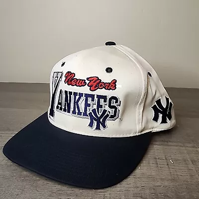 Vintage New York Yankees Logo NY Snapback Hat KMG Pro Model 90s Rare • $72.80