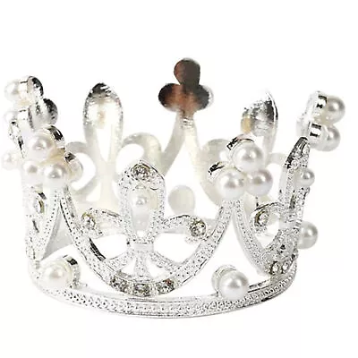 Pet Hair Crown Lovely Cosplay Rhinestone Mini Full Round Dog/cat Crown Anti-fade • $7.34