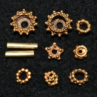 10 Genuine Ancient Roman Solid Gold Beads From Middle East Ca. Early 1st Century • $500