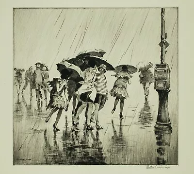 Wet Saturday : Martin Lewis : 1929 :  Archival Quality Art Print 13x19 • $87.95